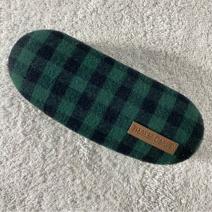 5/$35 Beaver Canoe Black Green Plaid Glasses Case Sunglasses Case